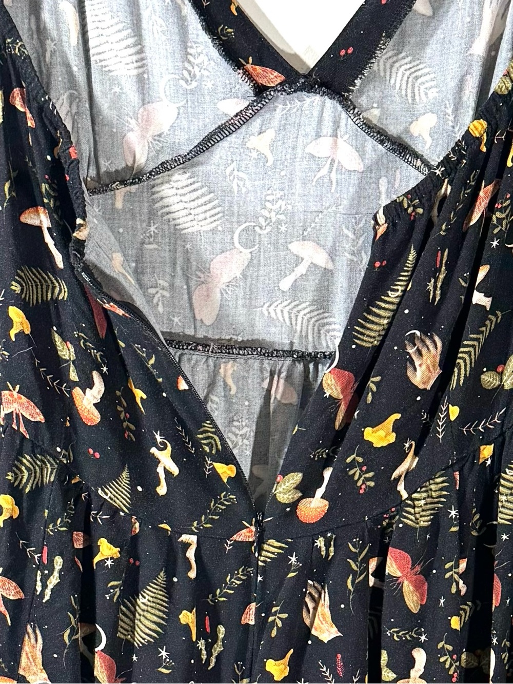 Disturbia Liviana Midi Dress Sz 16 Mushroom Occult Whimsigoth Witchy Forest - Picture 11 of 15